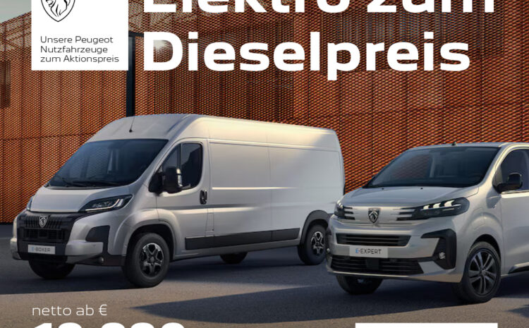  Peugeot NFZ Elektro zum Dieselpreis