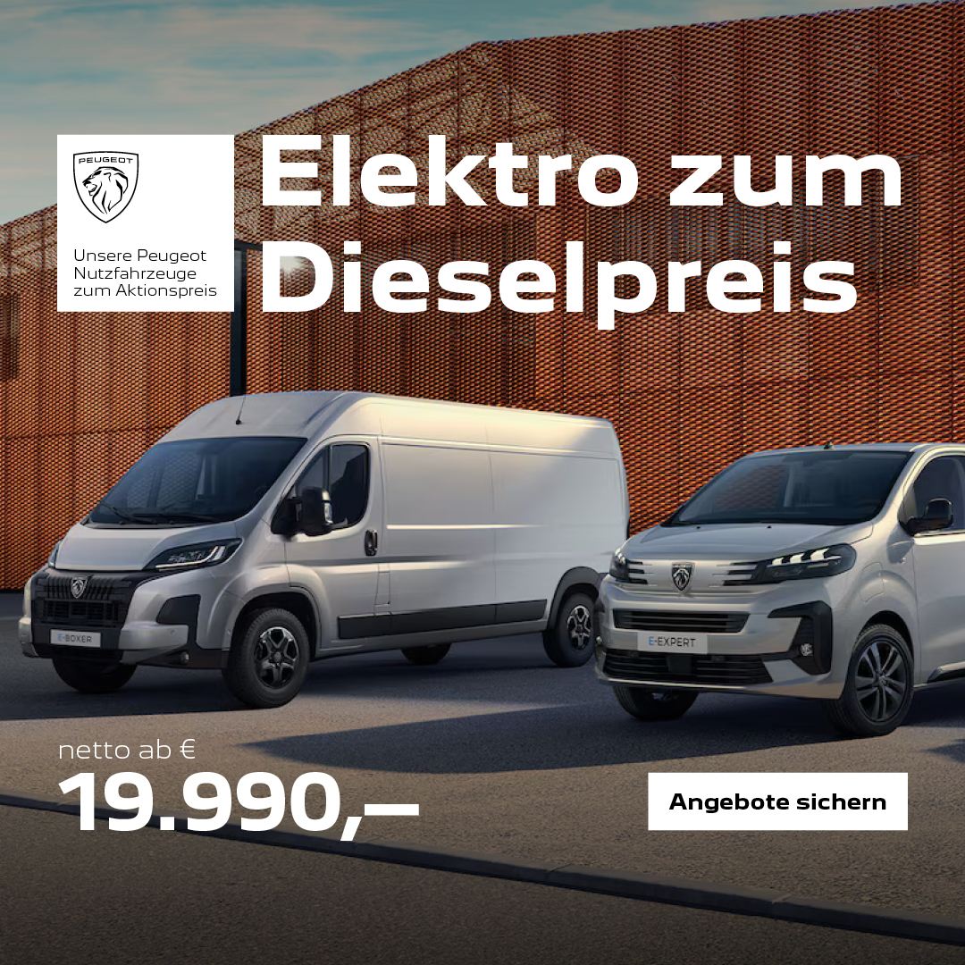 Peugeot NFZ Elektro zum Dieselpreis
